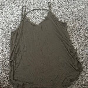 Shyanne Green Relaxed Backless Camisole